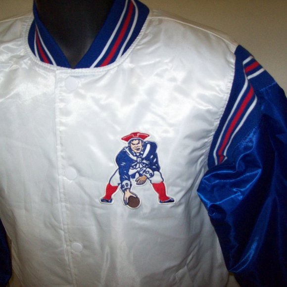NEW ENGLAND PATRIOTS Starter WHITE & BLUE Jacket 3X 4X 5X - Picture 3 of 12